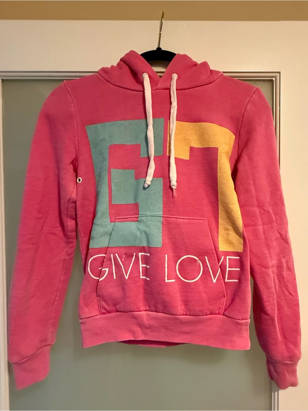 Rebel Yell Pink 'Give Love' Graphic Hoodie